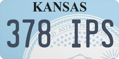 KS license plate 378IPS