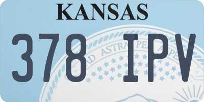KS license plate 378IPV