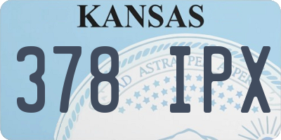 KS license plate 378IPX