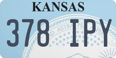 KS license plate 378IPY