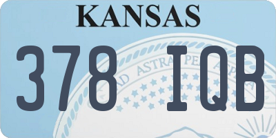 KS license plate 378IQB