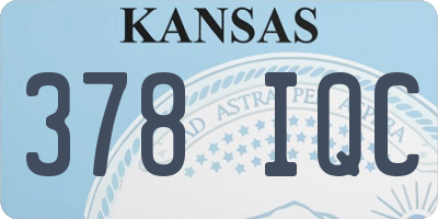 KS license plate 378IQC