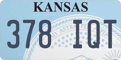 KS license plate 378IQT