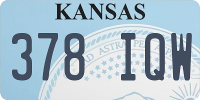KS license plate 378IQW