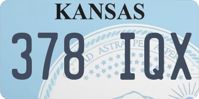 KS license plate 378IQX