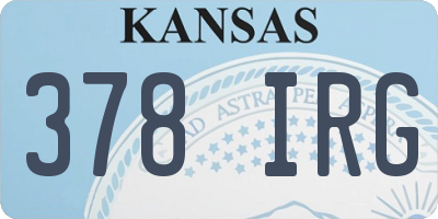 KS license plate 378IRG