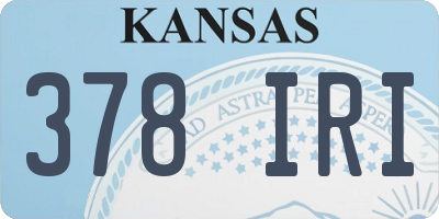 KS license plate 378IRI