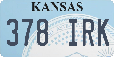 KS license plate 378IRK