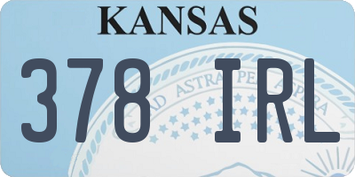 KS license plate 378IRL