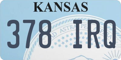 KS license plate 378IRQ