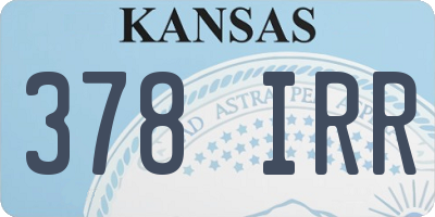 KS license plate 378IRR