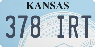 KS license plate 378IRT
