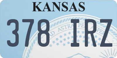 KS license plate 378IRZ