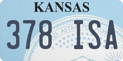 KS license plate 378ISA