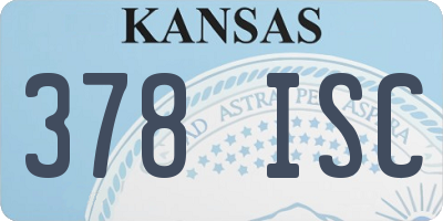 KS license plate 378ISC
