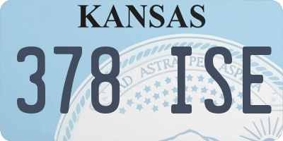 KS license plate 378ISE