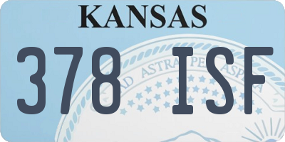 KS license plate 378ISF