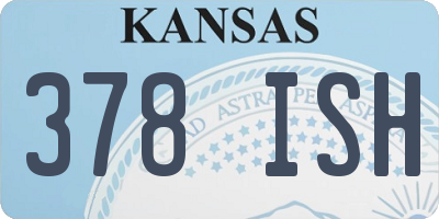 KS license plate 378ISH