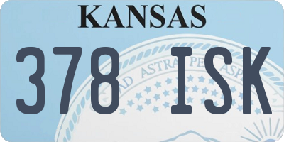 KS license plate 378ISK