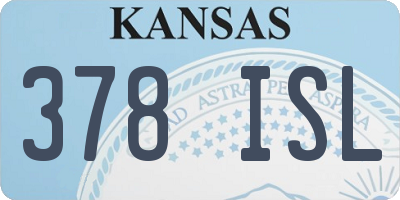 KS license plate 378ISL