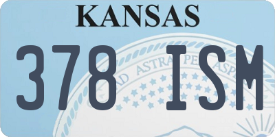 KS license plate 378ISM