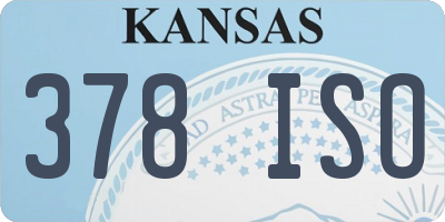 KS license plate 378ISO