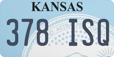 KS license plate 378ISQ
