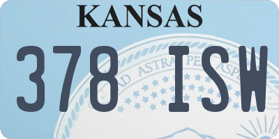 KS license plate 378ISW