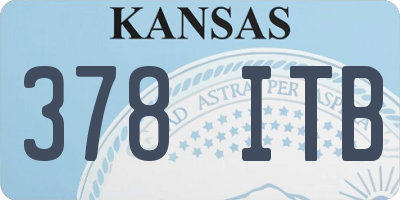 KS license plate 378ITB