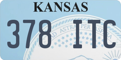 KS license plate 378ITC