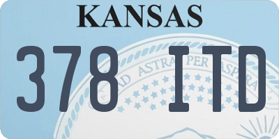 KS license plate 378ITD