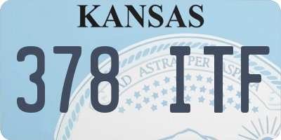 KS license plate 378ITF