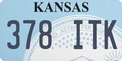 KS license plate 378ITK