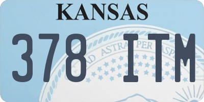 KS license plate 378ITM