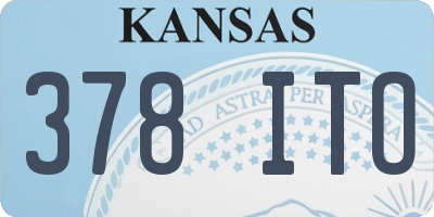 KS license plate 378ITO