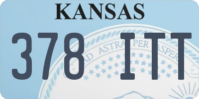 KS license plate 378ITT