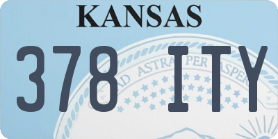 KS license plate 378ITY