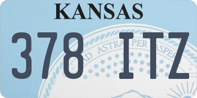 KS license plate 378ITZ
