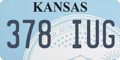 KS license plate 378IUG