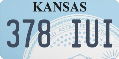 KS license plate 378IUI