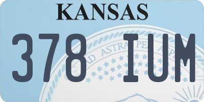 KS license plate 378IUM