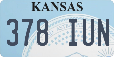 KS license plate 378IUN