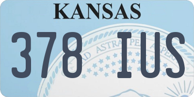 KS license plate 378IUS