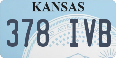 KS license plate 378IVB