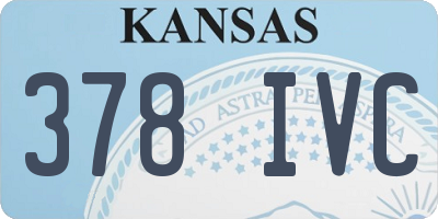 KS license plate 378IVC