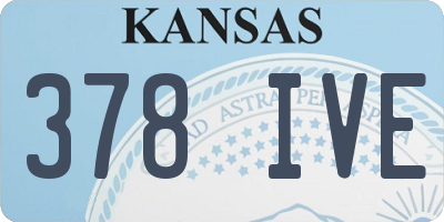KS license plate 378IVE