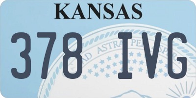 KS license plate 378IVG