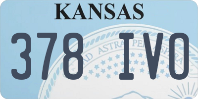 KS license plate 378IVO