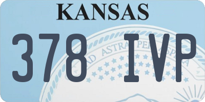 KS license plate 378IVP