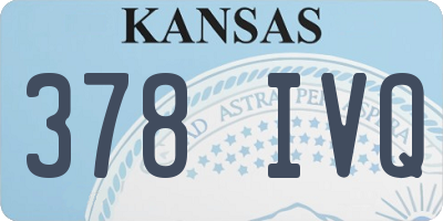 KS license plate 378IVQ